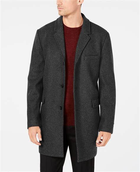 michael kors slim fit over coat macys|Michael Kors slim fit overcoat.